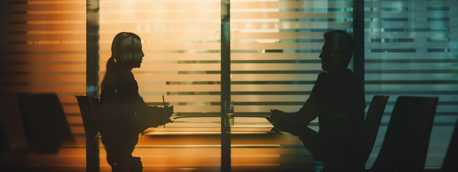 an employee and employer engaged in a thoughtful conversation about mental health in the workplace, creating a supportive and understanding work environment.