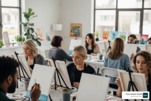"Where can I find a therapy group in Los Angeles that uses art therapy painting activities?"
