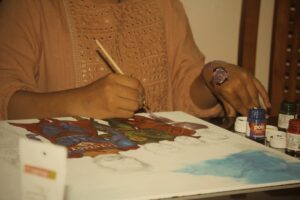 Where can I find a program that uses art therapy painting ideas for mental health?