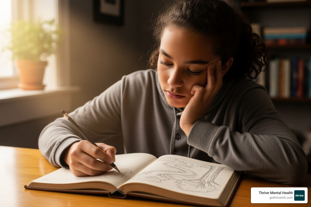 art therapy activity for teenager with depression