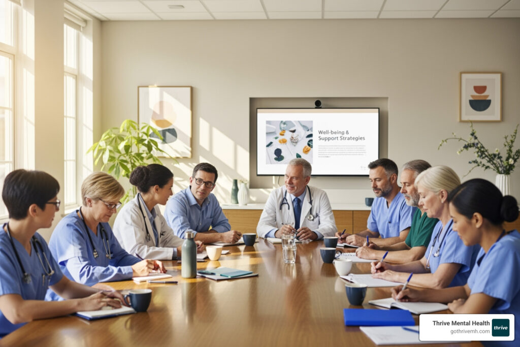 What treatment strategies work best for healthcare professionals?