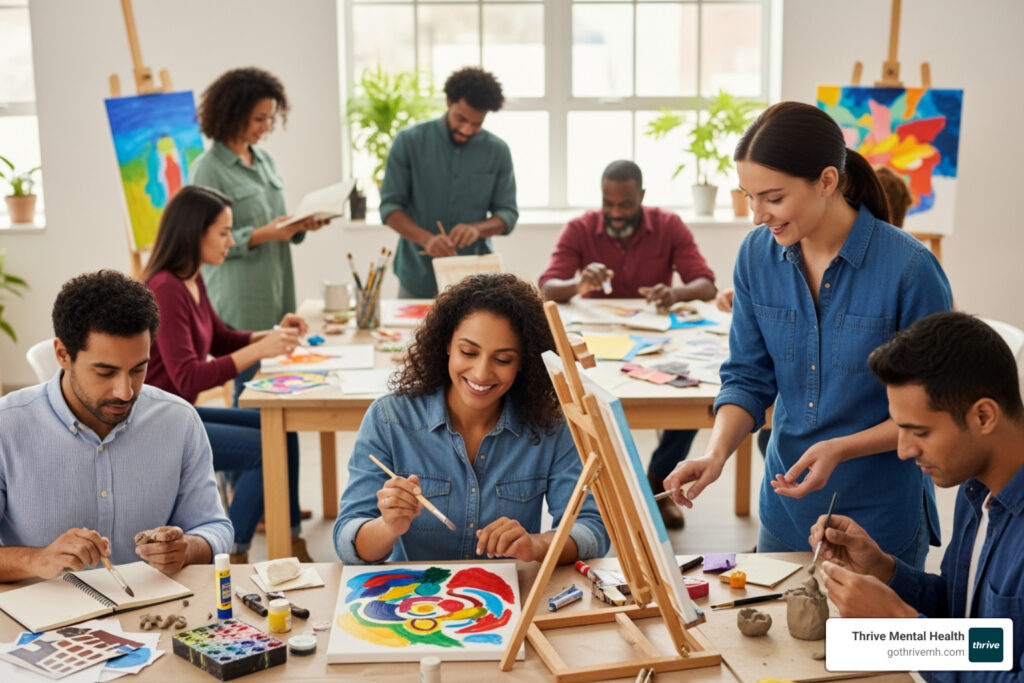 art activities for mental health groups