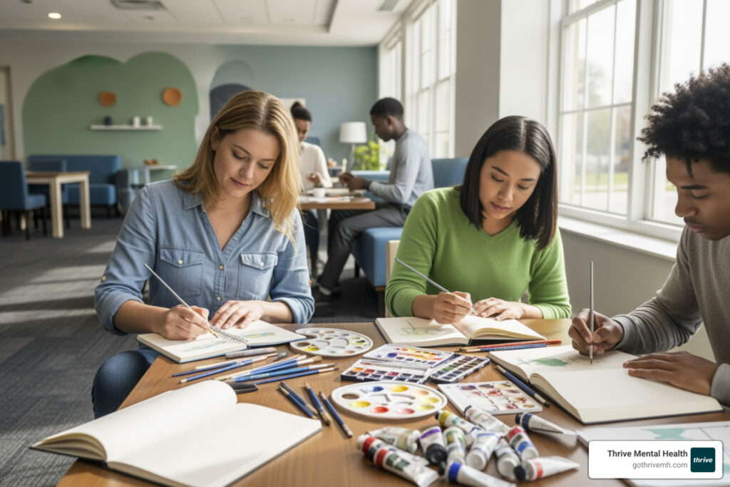 mental health art activities students