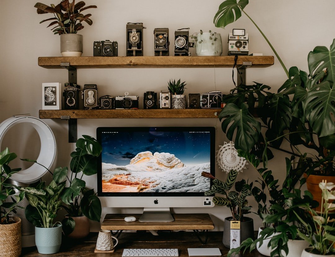 What to Expect at a Virtual IOP in Arizona 7 black flat screen tv on brown wooden tv rack.