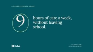College students · about: 9 hours of care a week, without leaving school.. Thrive.