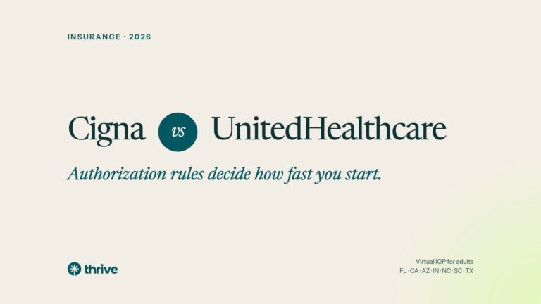 Insurance · 2026:  Authorization rules decide how fast you start.. Thrive.